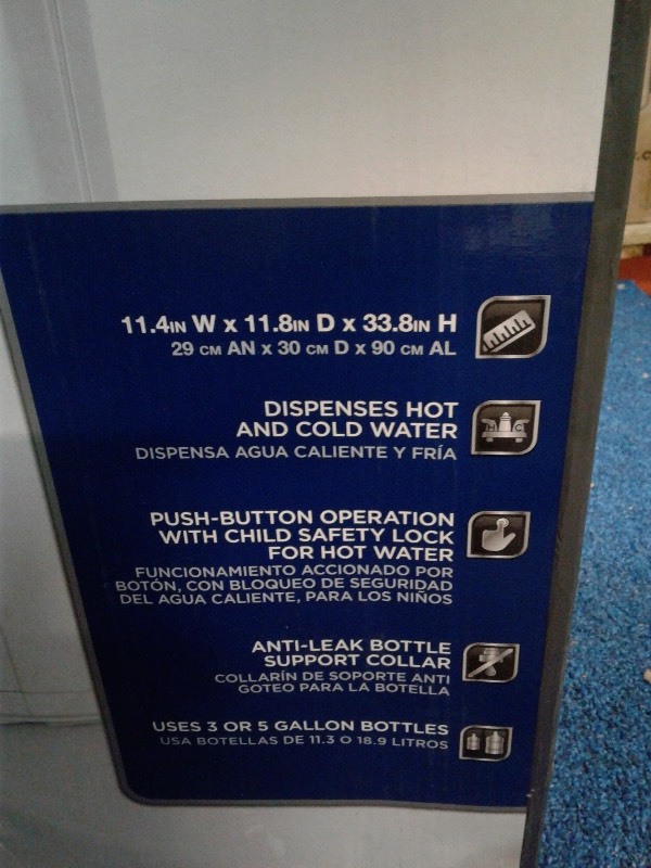 lot 1 image: Glacier Bay Water Dispenser, Hot and Cold Water Dispenser