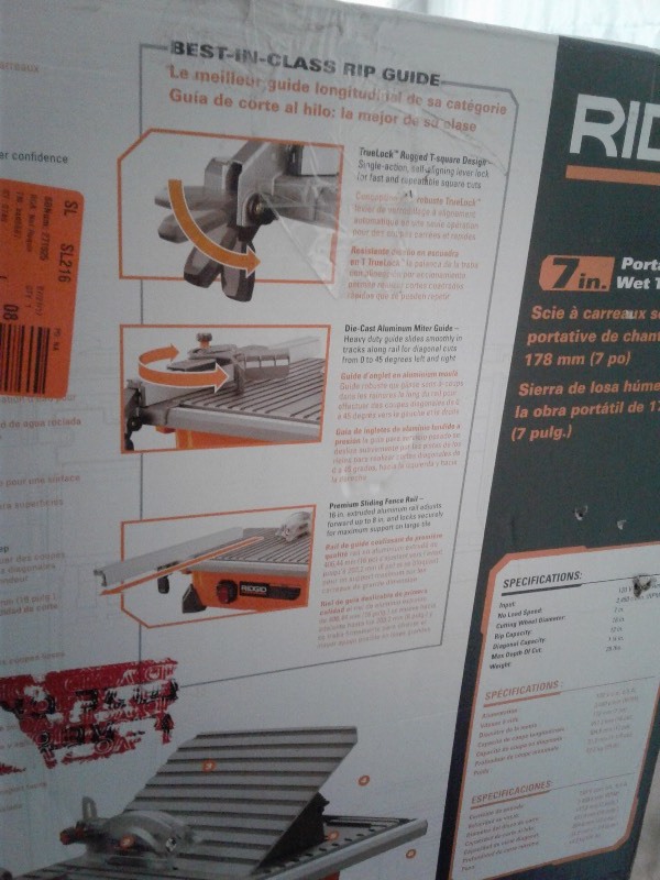 lot 2 image: Rigid 7 Tile Saw