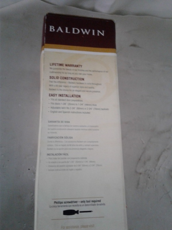 lot 19 image: Baldwin Keyed Entry Alcott Lever