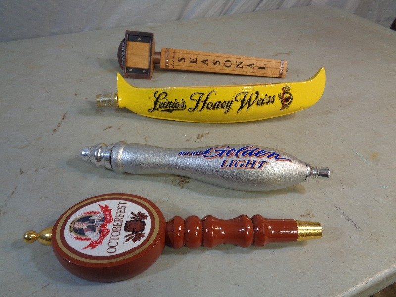 lot 15 image: 4 Beer Tap Handles