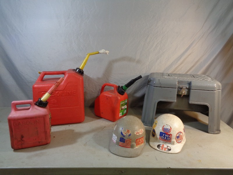 lot 89 image: Step Stool, Gas Cans, and More