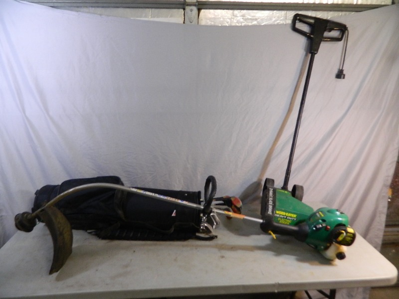 lot 113 image: Weed Whip, Edger, Golf Clubs
