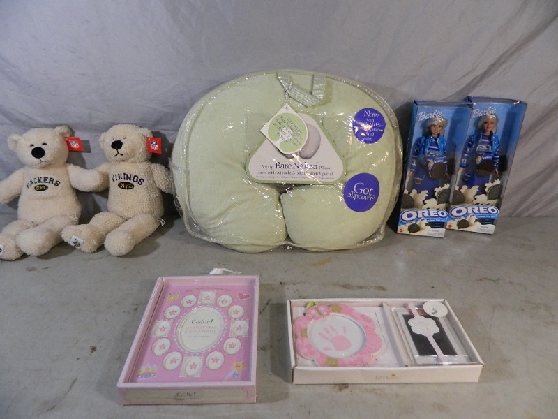 lot 119 image: Boppy, New Barbies, More
