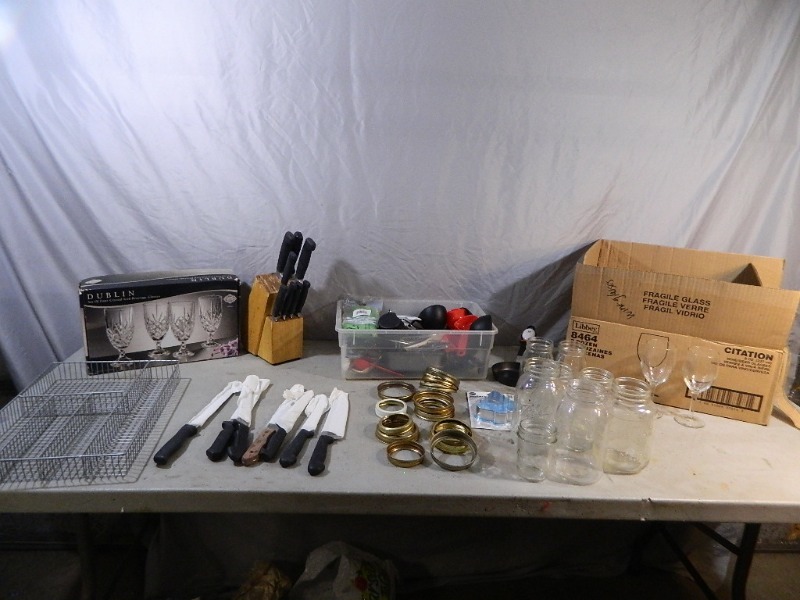 lot 134 image: Wine Glasses, Silverware, More