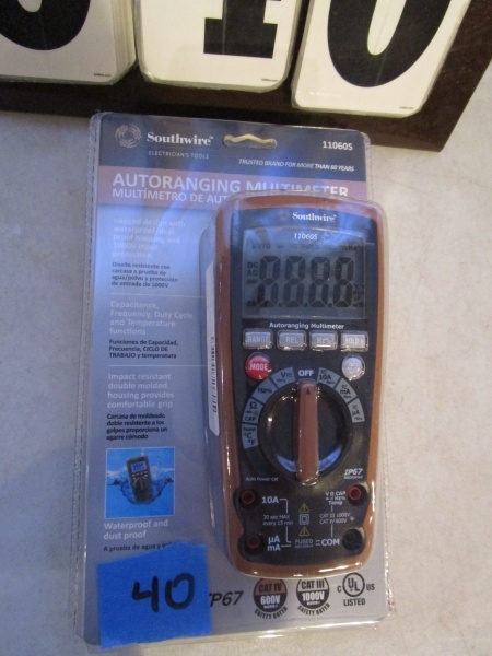lot 40 image: Southwire Auto-ranging Multi-Tester