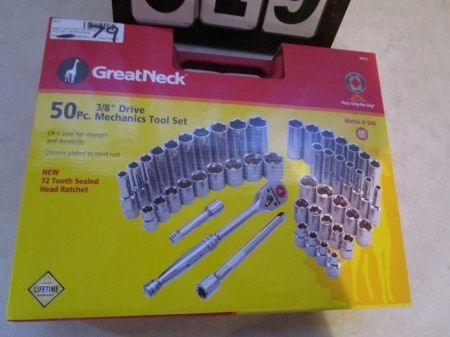 lot 79 image: Great Neck 50 pc Mechanics Tool Set