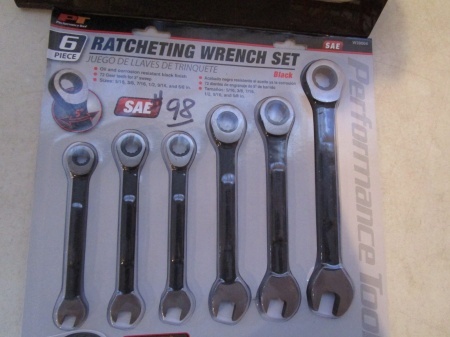 lot 98 image: Proformance Tool 6 pc Ratcheting Wrench Set