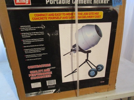 lot 102 image: Portable Cement Mixer