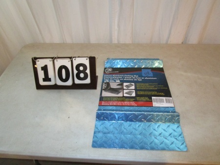 parking auction tool equipment january stallion mat deluxe aluminum adhesive guidance secures bumper provides garage plate self diamond construction