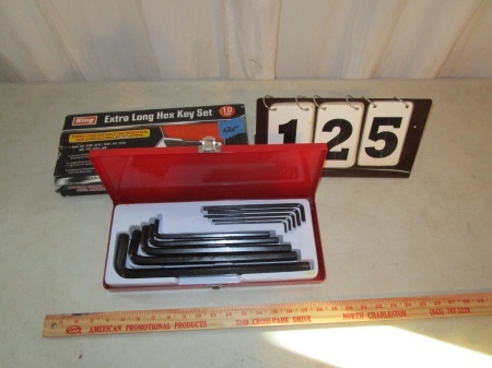 lot 125 image: Extra Long Hex Key Set
