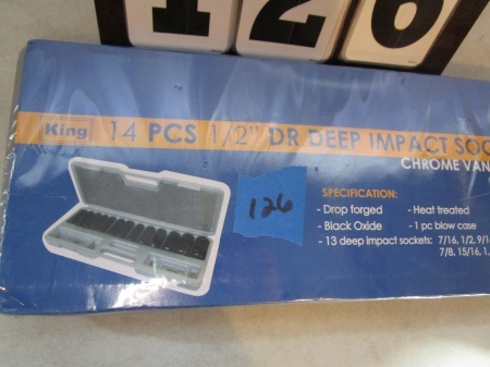 lot 126 image: Deep Impact 14pc Socket Set