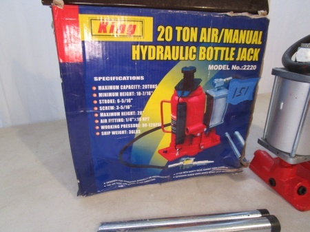 lot 151 image: Hydraulic Bottle Jack - 20 Ton AirManual