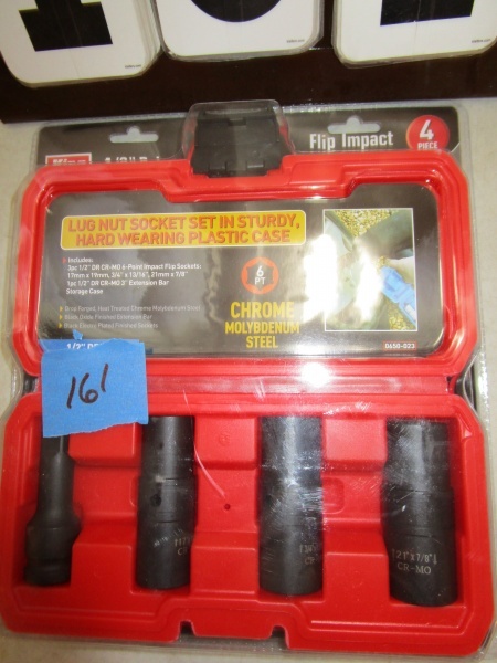 lot 161 image: Flip Impact Socket Set - 12 Drive