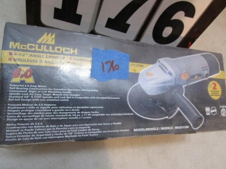 lot 176 image: McCulloch 4.5 Angle Grinder