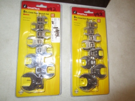 lot 192 image: Great Neck 8 pc Crow Foot Wrench Set