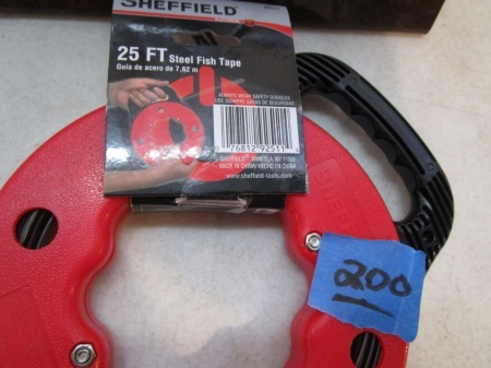 lot 200 image: Sheffield 25 ft Steel Fish Tape