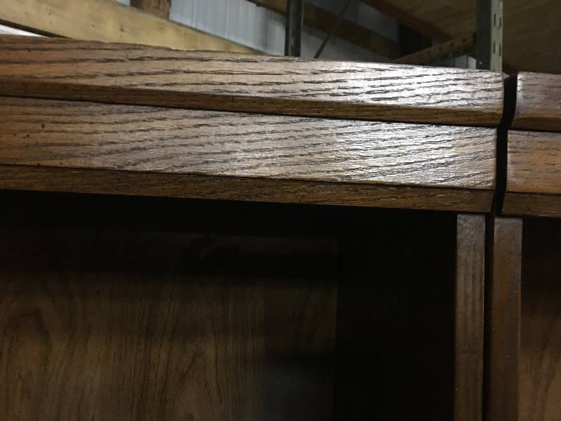 Oak book shelves