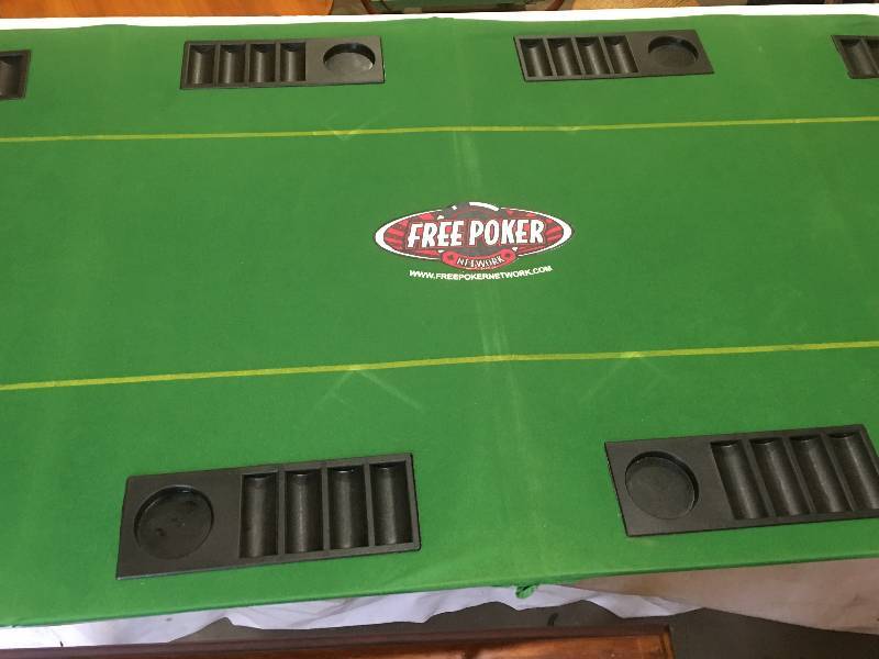 Folding poker table top