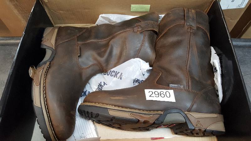 lot 2960 image: Rocky Mens Aztec Waterproof Pull-On Work Boot  Boots - Size 11