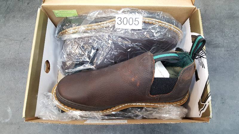 lot 3005 image: Georgia Boot Mens Romeo Slip-On Work Shoe  Shoes Brown - Size 8.5