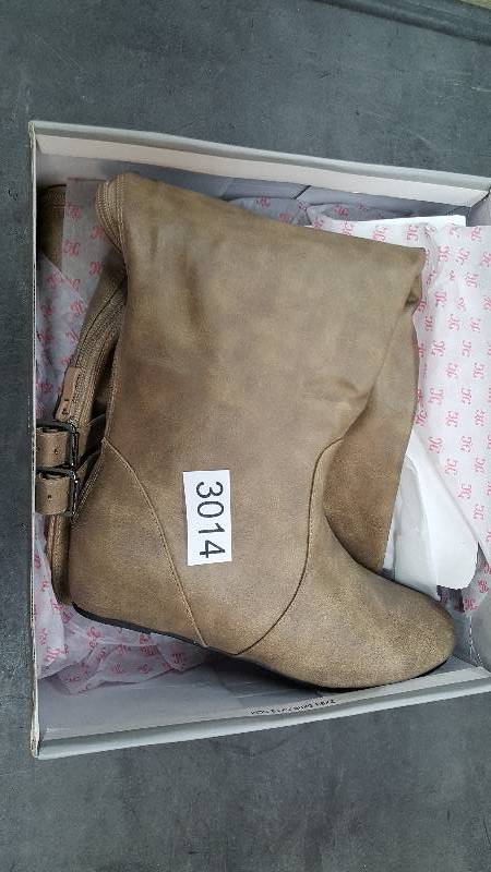 lot 3014 image: Journee Collection Womens Angel Over-the-Knee Wide-Calf Boot  Boots Tan - Size 11