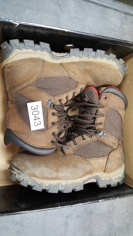 lot 3043 image: Rocky Mens Alpha Force Waterproof Insulated Composite-Toe Work Boot  Boots Brown - Size 10.5