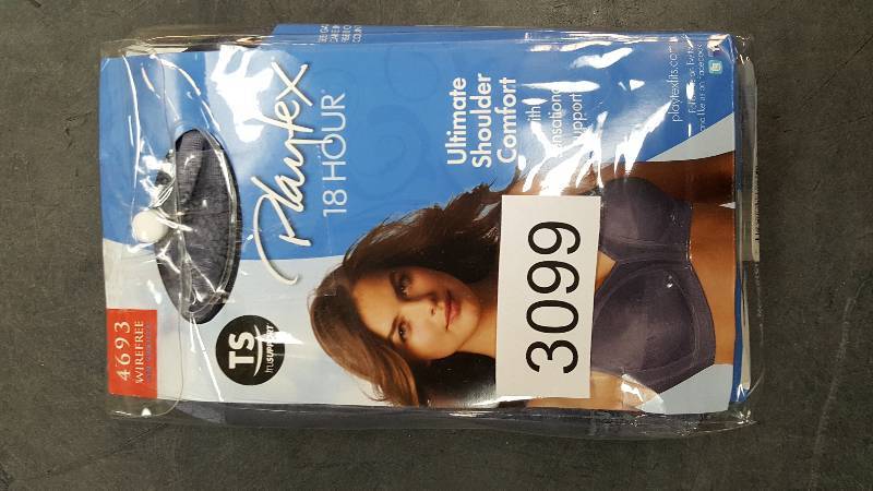 lot 3099 image: Playtex 18-Hour Comfort Strap Wireless Bra&nbspColor - Charcoal Size - 42 C