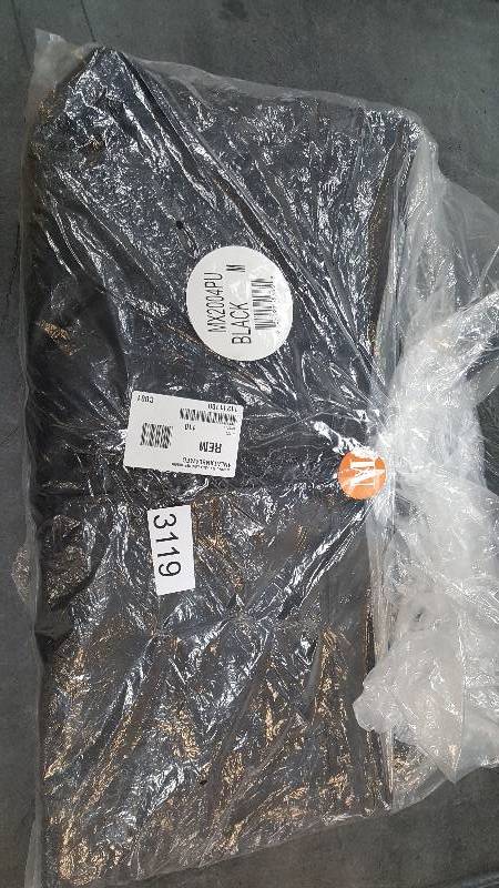 lot 3119 image: Excelled Mens Leather-Look Hooded Bomber Jacket  Coat Color - Black Size - Medium