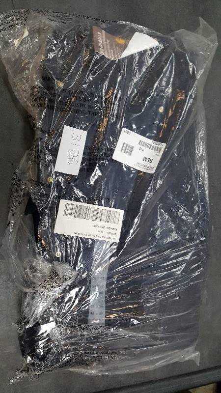 lot 3126 image: Carhartt Mens Quilted Zip-To-Thigh Bib Overall&nbspColor - Navy Size - 38W 30L