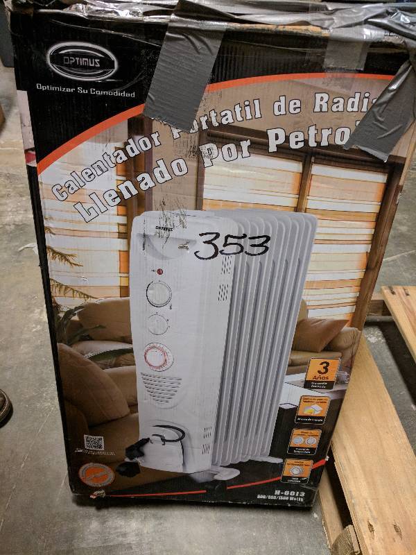 lot 353 image: Optimus Oil-Filled Radiator Heater