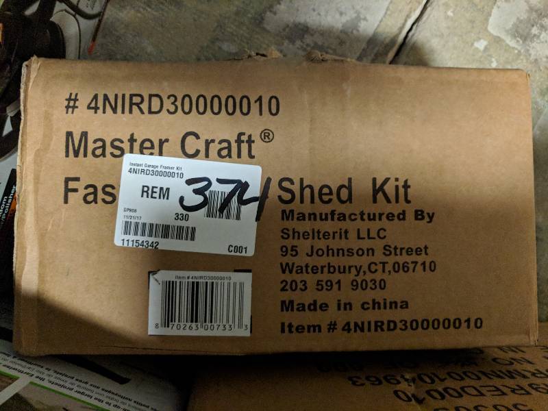 lot 374 image: Instant Framer Storage Shed framing Kit