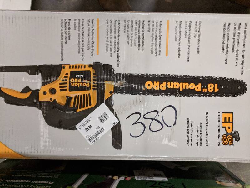 lot 380 image: Poulan Pro 18 Gas Chainsaw with Case