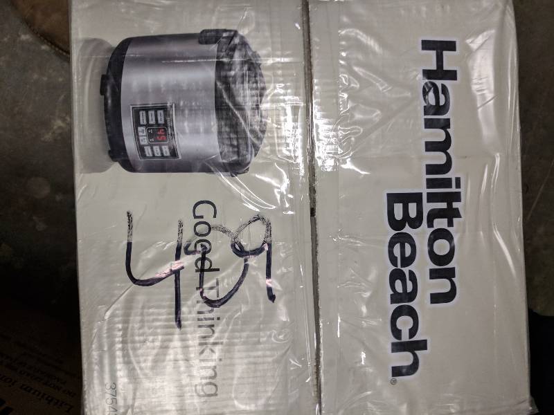 lot 409 image: Hamilton Beach 4-20 Cup Digital Rice Cooker & Hot Cereal Cooker - 37543