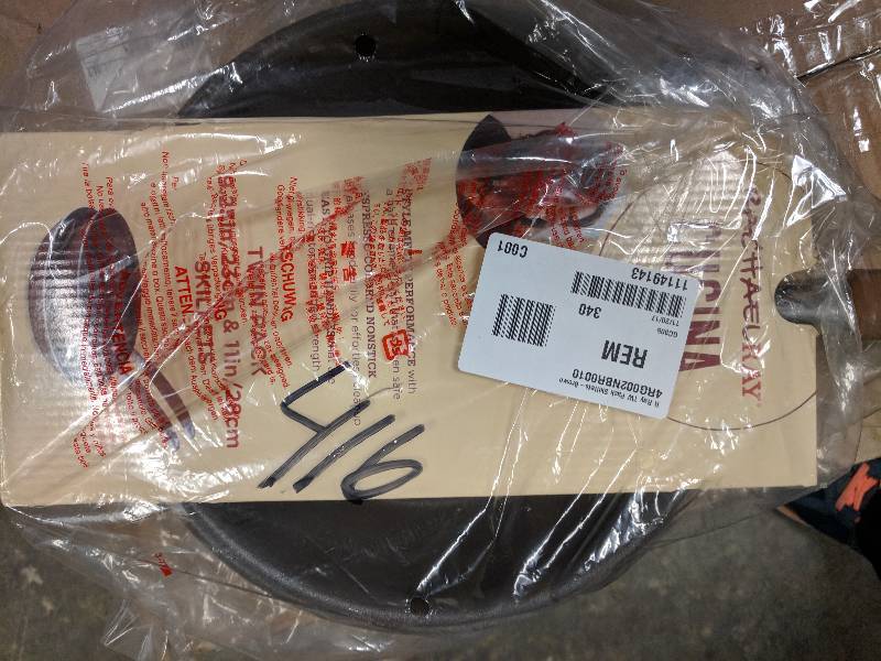 lot 416 image: Rachael Ray Cucina 9-14 & 11 Nonstick Skillets - Brown