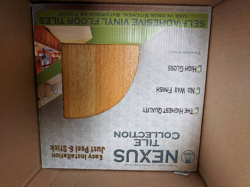 lot 481 image: 3 packs of Nexus 12 x 12 Tiles - Light Oak Plank (Each set includes twenty 12 x 12 tiles, there are 3 sets in this lot)