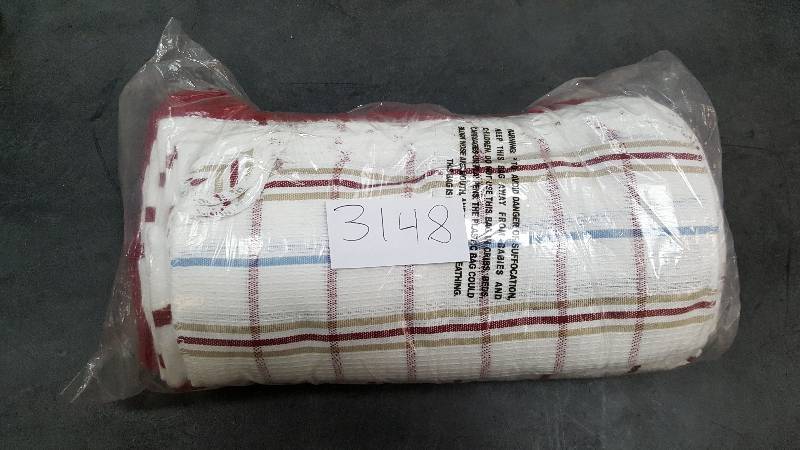 28Pc. Kitchen Towel Set - City Plaid, Color -&nbsp Red