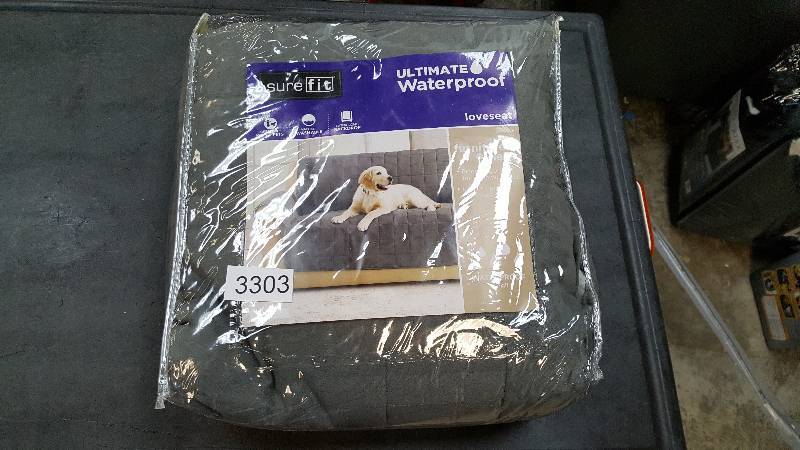 Sure Fit Ultimate Waterproof Suede Loveseat Cover Gray