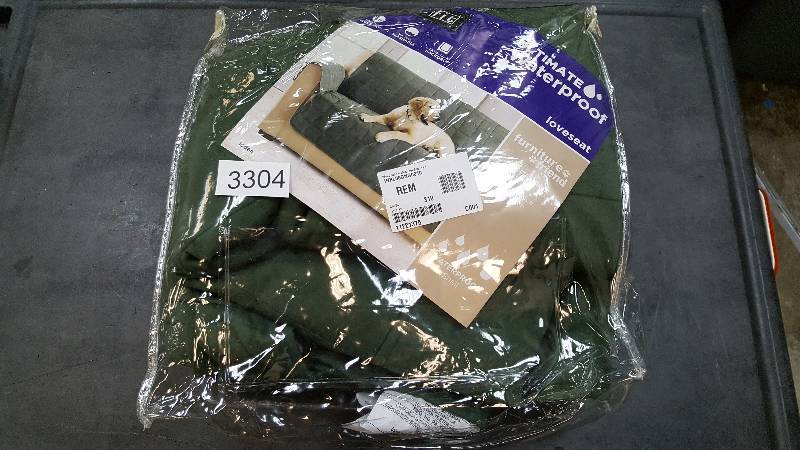 Sure Fit Ultimate Waterproof Suede Loveseat Cover - Green ITEM APPEARS DARKER GREEN