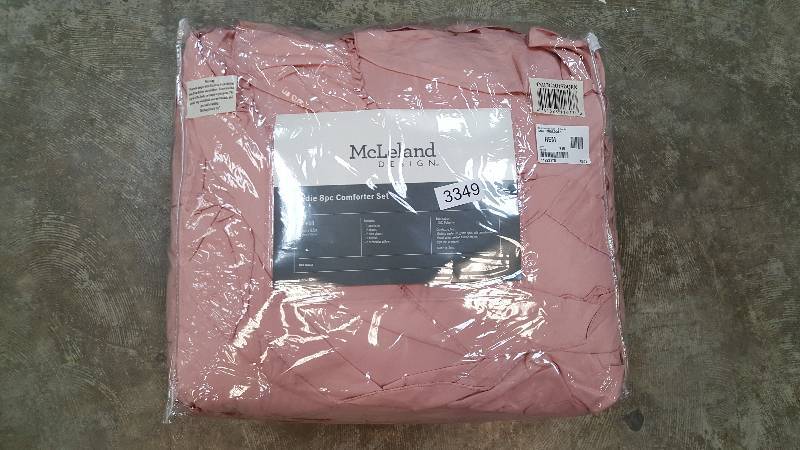 McLeland Design Sadie Pink 8-Pc. Textured Comforter Set - Queen