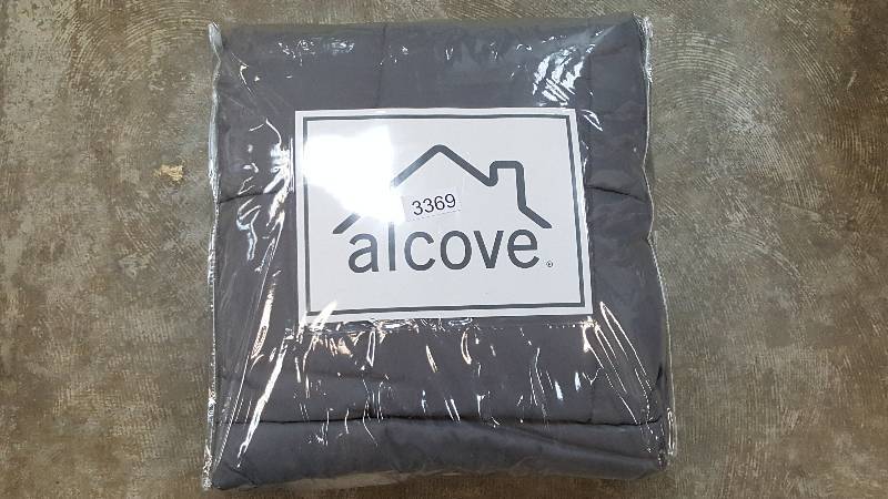 alcove Solid Color Microfiber Reversible Comforter Charcoal - Twin