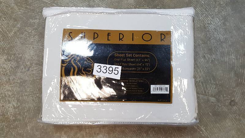 Superior 300 Thread Count 100% Cotton Wrinkle-Resistant Sheet Set Ivory - Full