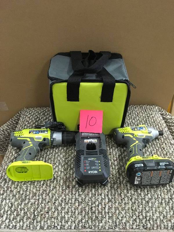Ryobi 18-Volt Drill and Impact Kit in working conditions