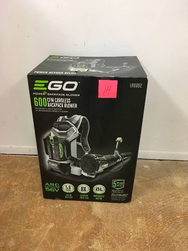 EGO Power Backpack Blower, 600 CFM Cordless Backpack Blower kit in Like new working conditions