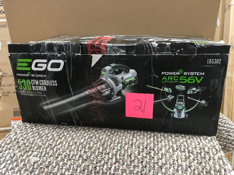 EGO 110 MPH 530 CFM Variable-Speed Turbo 56-Volt Lithium-Ion Cordless Electric Blower with 2.5 Ah Battery and Charger included in working conditions