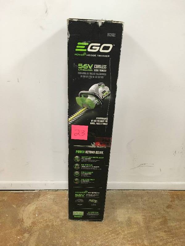 EGO 56 Volt Lithiu-Ion Cordless Hedge Trimmer in like new conditions
