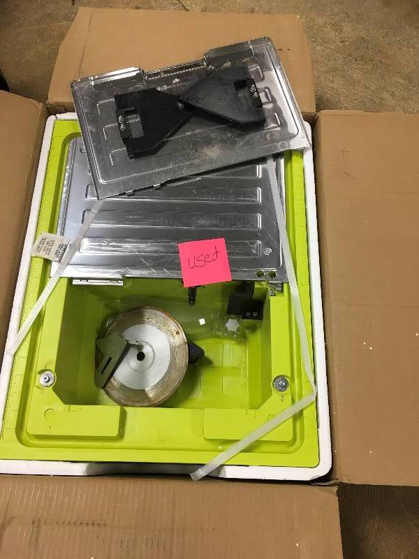 Ryobi 7 in. 4.8 Amp Tabletop Tile Saw in working conditions