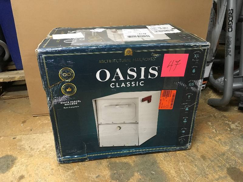 Oasis Classic High Security Post Mount Mailbox with White open box never used