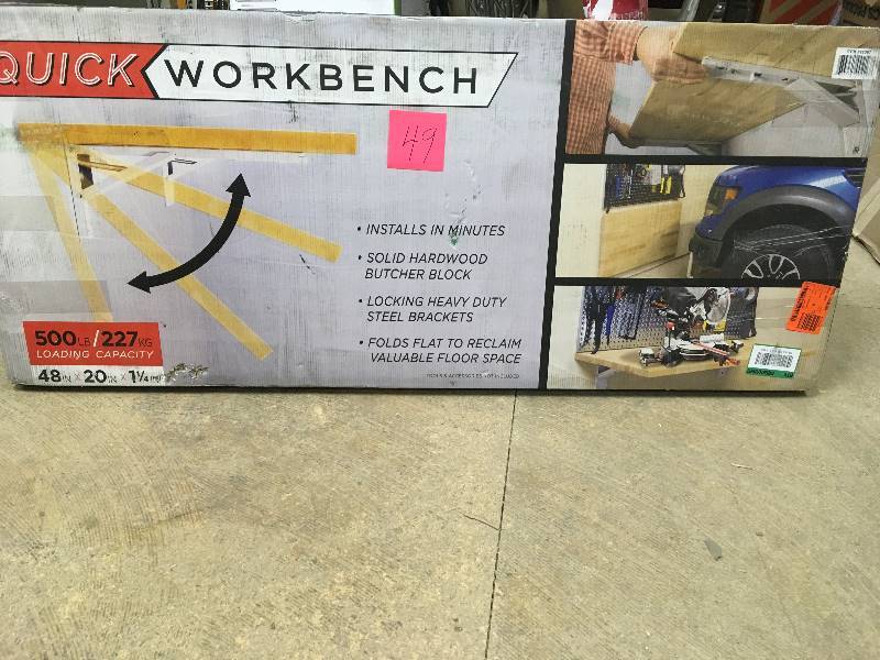Quick Workbench 500 LB Loading Capacity not used