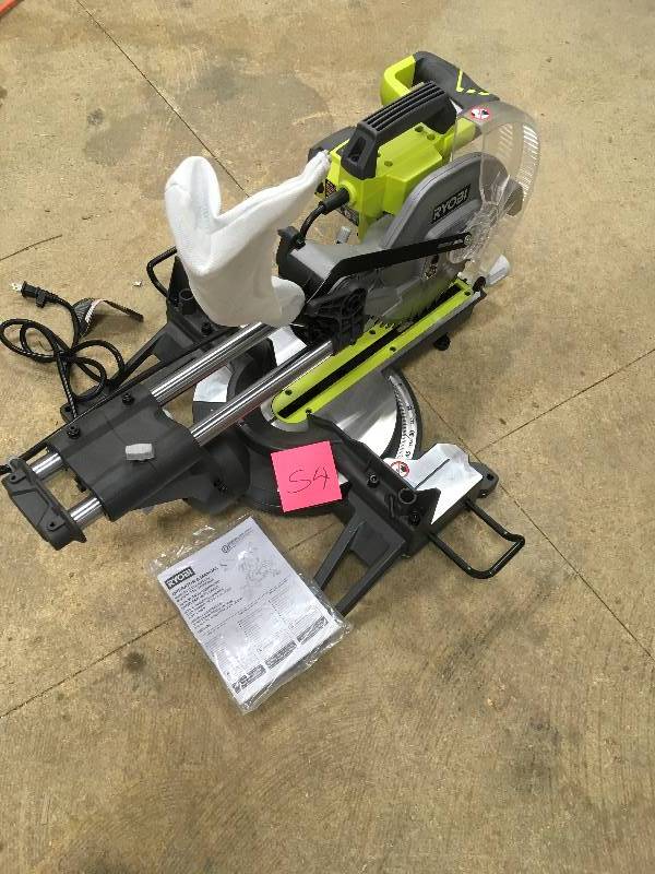 Ryobi 15-Amp 10 in. Sliding Miter Saw with Lazer in like new conditions