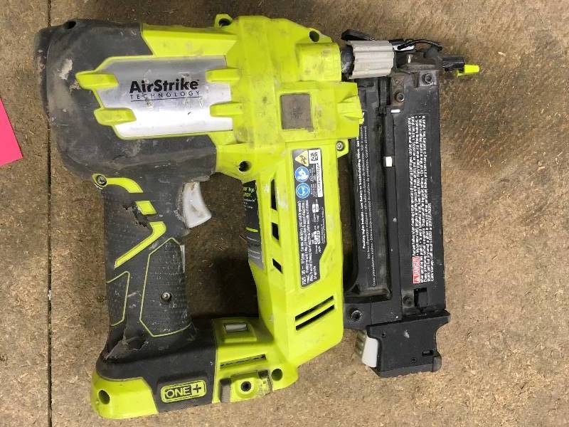 Ryobi 18-Volt ONE Plus AirStrike 18-Gage Cordless Brad Nailer used in working conditions